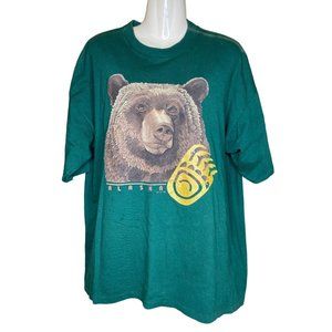Signal Sports Bear Alaska Paw T shirt XL FADED READ
